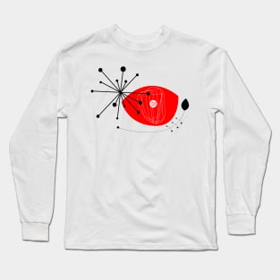 Composition with a red eye, flower and star. Long Sleeve T-Shirt